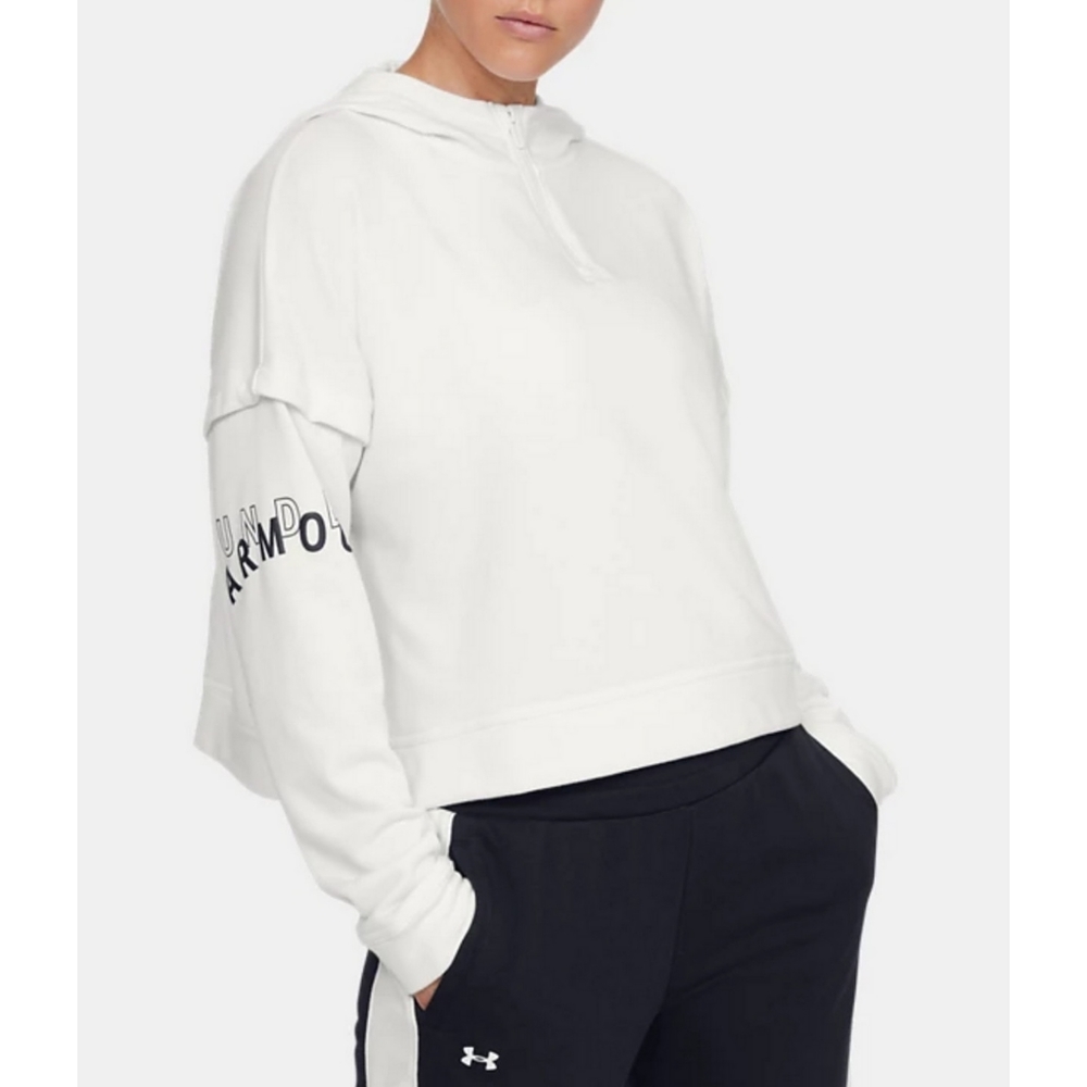 UNDER ARMOUR UA Rival Cropped Terry Hoodie Small